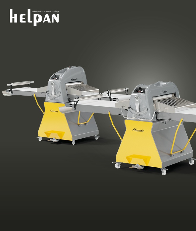 [HELPANSF500] HELPAN SFOGLIATRICE SF 500 — Sfogliatrice su Basamento con Ruote Tappeto 500 mm